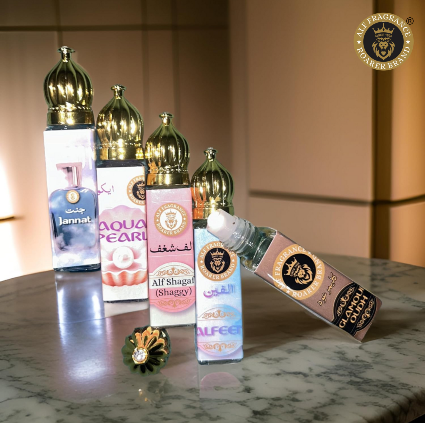 Alf Fragrance 5 Attar Roll on 8ml each Combo Pack | Unisex | 72 Hours Long Lasting | Non Alcoholic | Stain Free