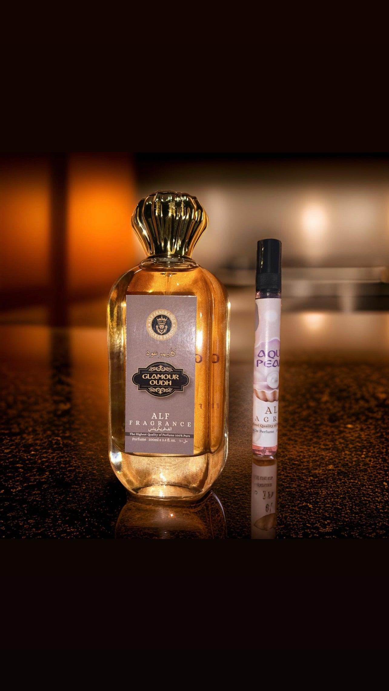 Alf Fragrance Glamour Oud Perfume + Free 10ml Pocket Perfume | 72 Hours Long Lasting | Unisex | Alcohol Free | Stain Free
