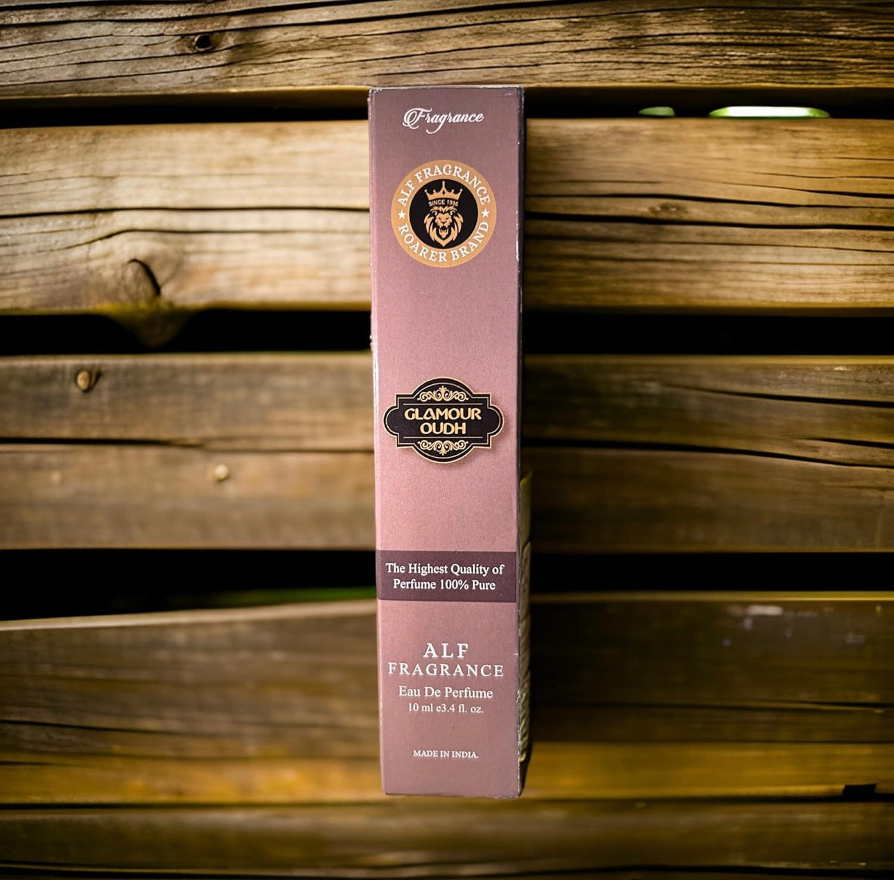 Alf Fragrance Glamour Oud 10ml Pocket Perfume | 72 Hours Long Lasting | Unisex | Alcohol Free | Stain Free