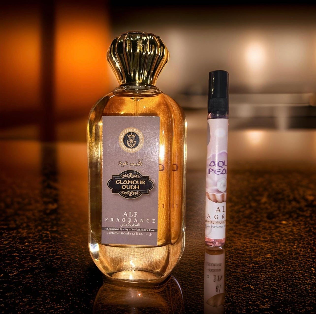 Alf Fragrance Glamour Oud Perfume + Free 10ml Pocket Perfume | 72 Hours Long Lasting | Unisex | Alcohol Free | Stain Free
