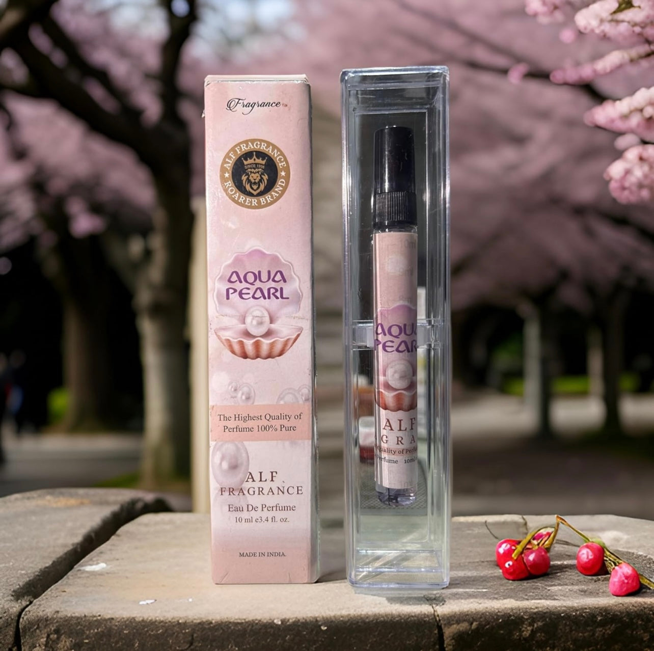 Alf Fragrance Aqua Pearl 10ml Pocket Perfume | 72 Hours Long Lasting | Unisex | Stain Free | Alcohol Free