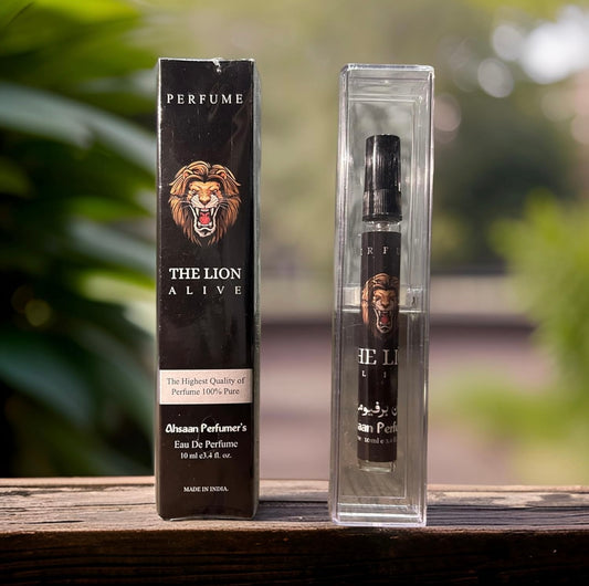 Alf Fragrance The Lion Alive 10ml Pocket Perfumes | 72 Hours Long Lasting | Unisex | Stain Free | Alcohol Free