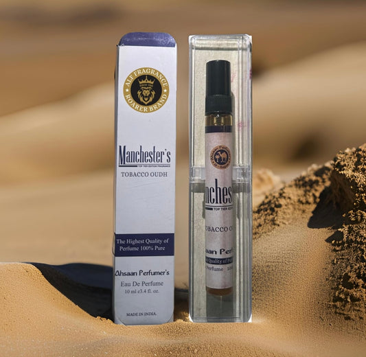 Alf Fragrance Manchester Oud 10ml Pocket Perfume | 72 Hours Long Lasting | Unisex | Stain Free | Alcohol Free