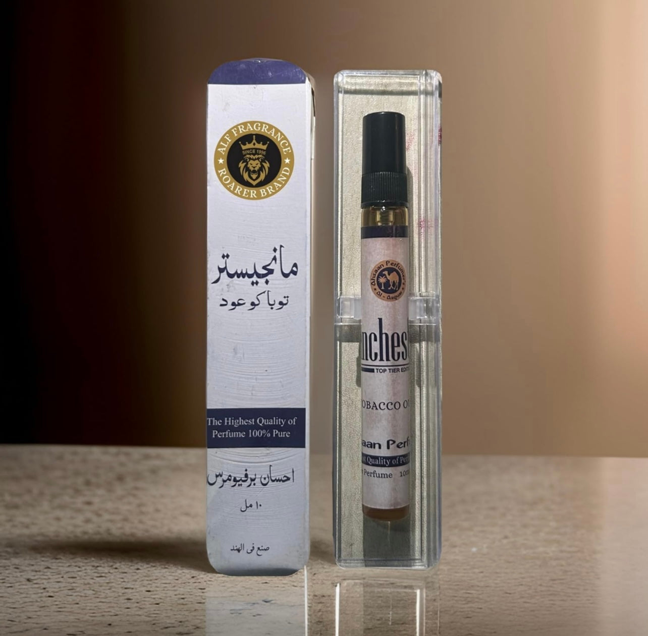 Alf Fragrance Manchester Oud 10ml Pocket Perfume | 72 Hours Long Lasting | Unisex | Stain Free | Alcohol Free