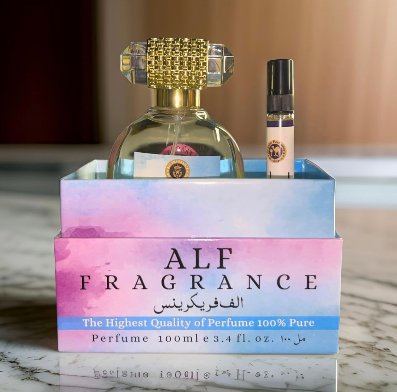 Alf Fragrance Alfeen 100ml Perfume + Free 10ml Pocket Perfume | 72 Hours Long Lasting | Unisex | Alcohol Free | Stain Free