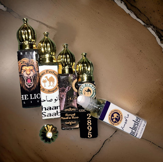 Alf Fragrance 5 Attar Roll on 8ml each Combo Pack | Unisex | 72 Hours Long Lasting | Non Alcoholic | Stain Free