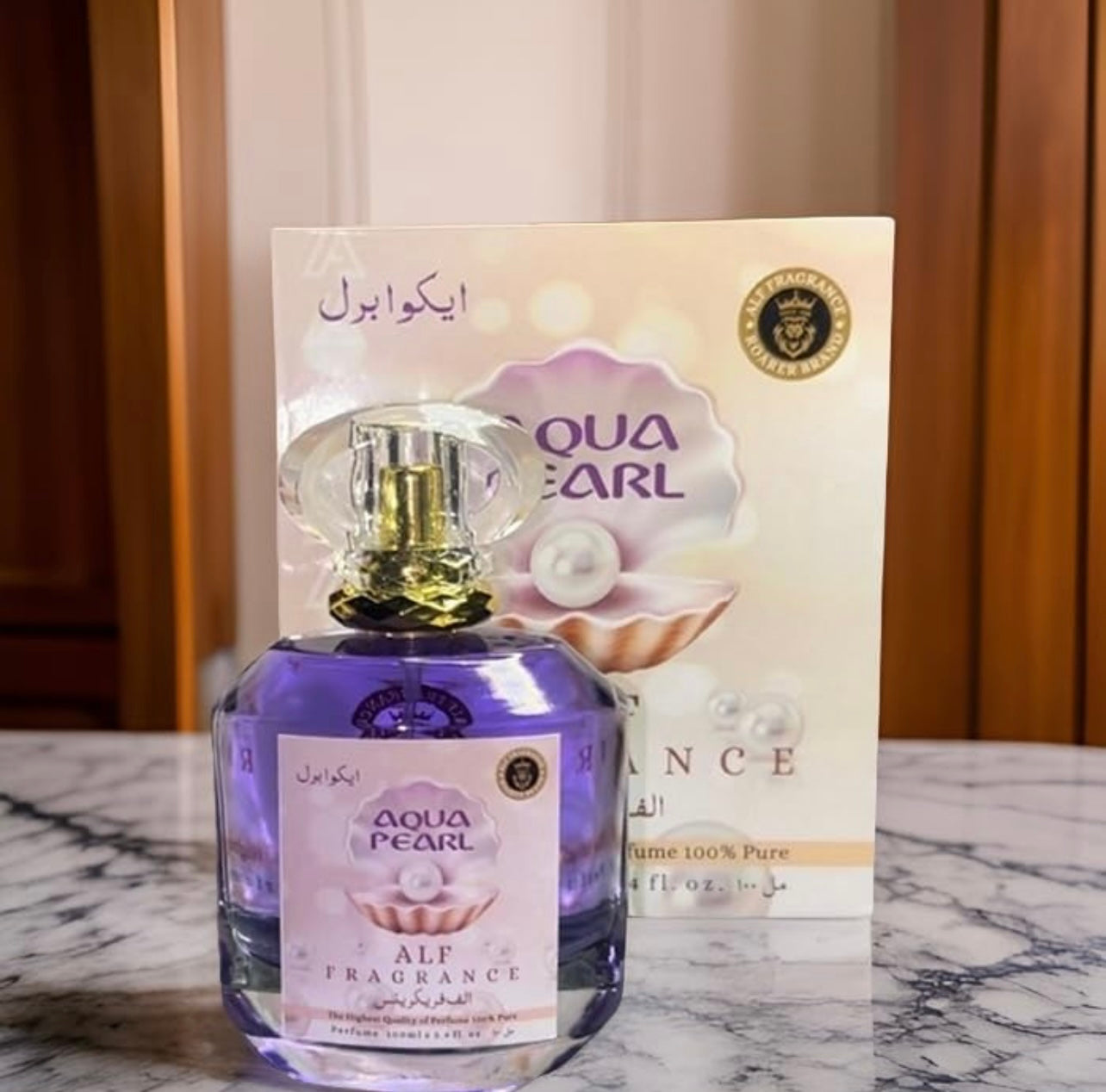 Alf Fragrance Aqua Pearl 100ml Perfume + Free 10ml Pocket Perfume | 72 Hours Long Lasting | Unisex | Stain Free | Alcohol Free