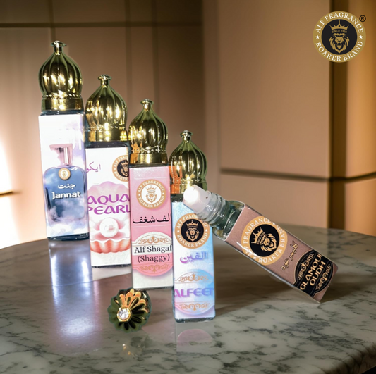 Alf Fragrance 5 Attar Roll on 8ml each Combo Pack | Unisex | 72 Hours Long Lasting | Non Alcoholic | Stain Free